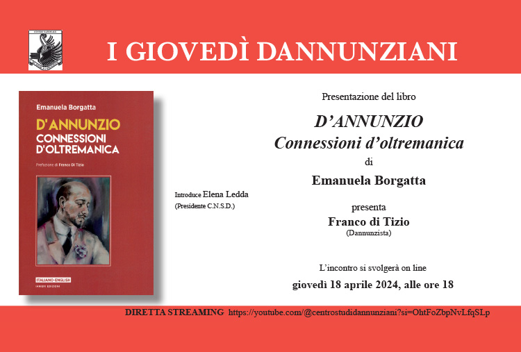 Invito presentazione del libro D'Annunzio. Connessioni d'oltremanica