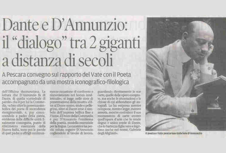 Dante e D'Annunzio: il ''dialogo'' tra 2 giganti a distanza di secoli