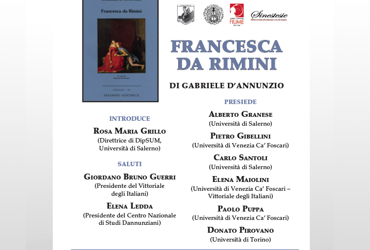 Presentazione del libro"Francesca da Rimini" di Gabriele Dâ€™Annunzio